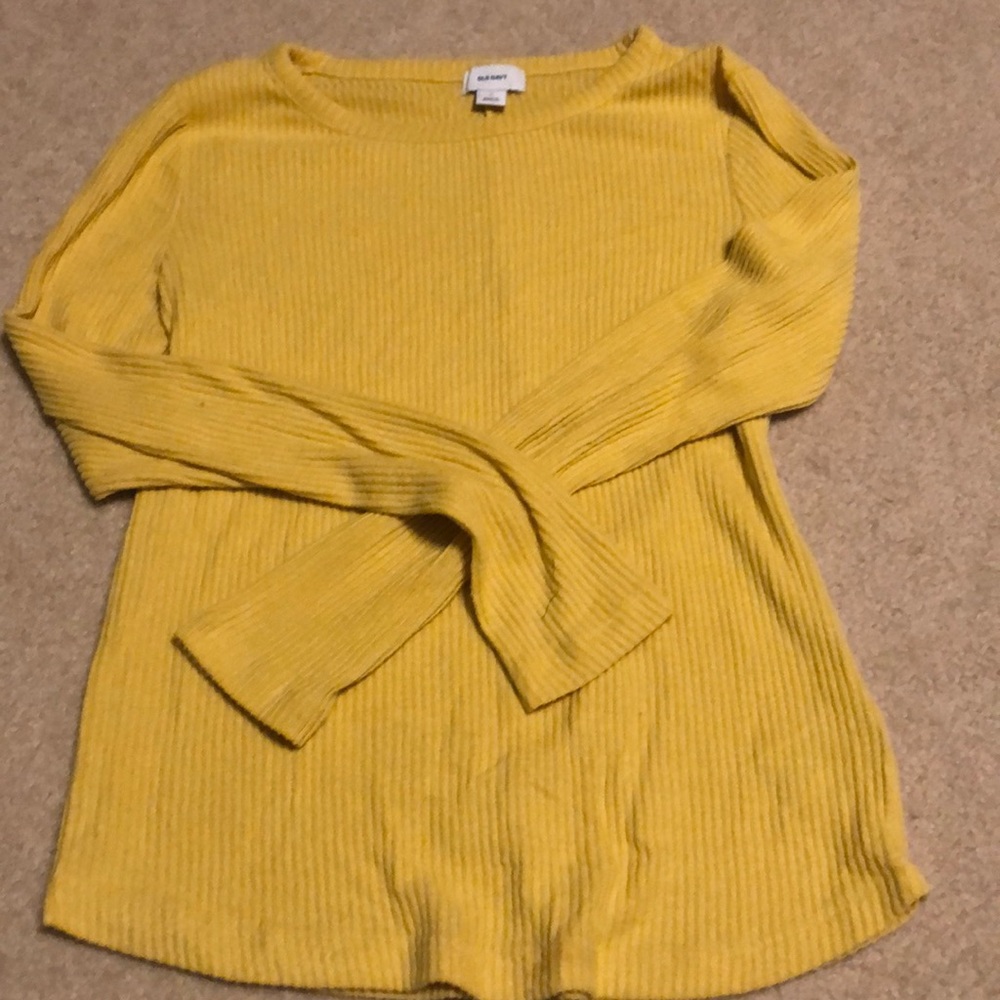 Yellow thin old navy sweater
